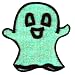 ZEGIN Glow in Dark Happy Ghost Embroidered Applique Iron On Sew On Patch - Image 2