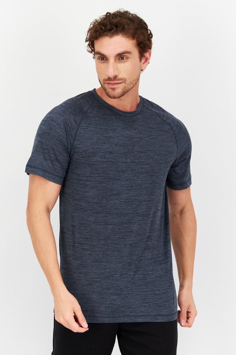 Gaiam Men Crew Neck Sleeveless Heather T-Shirts, Grey - Image 1