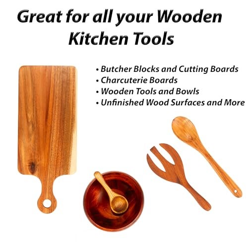 Macy's Place Wood Butter 4 fl oz Cutting Board Wax Conditioner for Butcher Block and Wooden Kitchen Tools. Macy;s Place Food Grade Protective Mineral Oil and Beeswax for Wooden Cutting Boards, Surfaces, and Tools. - Image 2