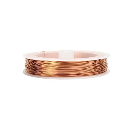 ART IFACT ART IFACT 20 Meters of Bare Copper Wire of 34 Guage 0234mm Thin Wire Dead Soft 999 Pure Copper Wire Without Enameled DIY Jewellery Artistic Science Projects 