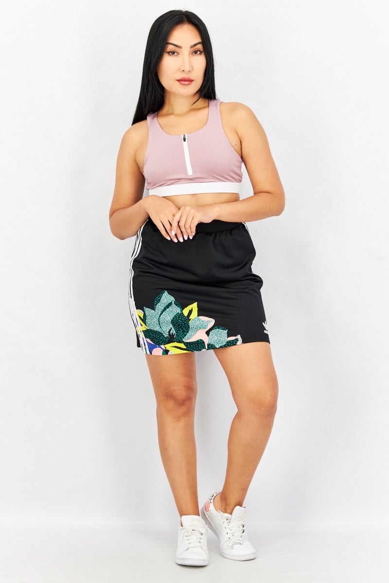 adidas Originals Women Sportswear Fit Brand Logo Mini Skirt, Black  - Image 2