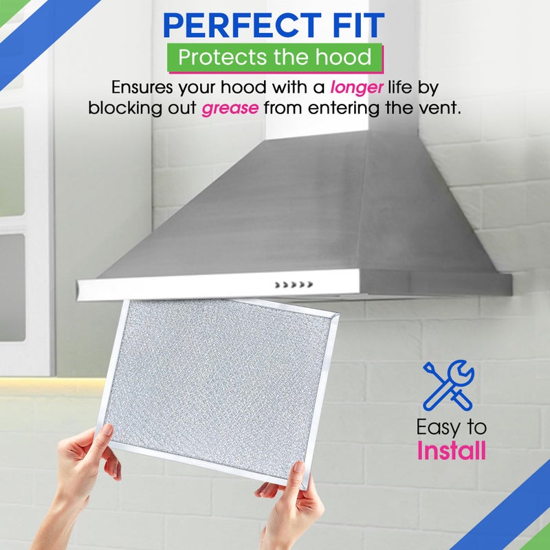 باجين استبدال مرشح غطاء محرك السيارة لـ 9.87 × 11.62 بوصة 97007894 مرشح غطاء محرك السيارة Broan وفلتر مروحة عادم المطبخ Nutone - مرشح تنفيس غطاء محرك السيارة لمرشحات غطاء محرك السيارة الشحوم من الموقد العلوي 2 حزمة - Image 5