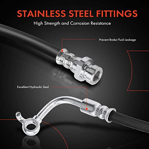 A-Premium Front Driver Brake Hydraulic Hose Compatible with Kia Models - Optima 2011 2012 2013 2014 2015 2016, with 16 in Wheels - Replace# 587312T500 - Image 4