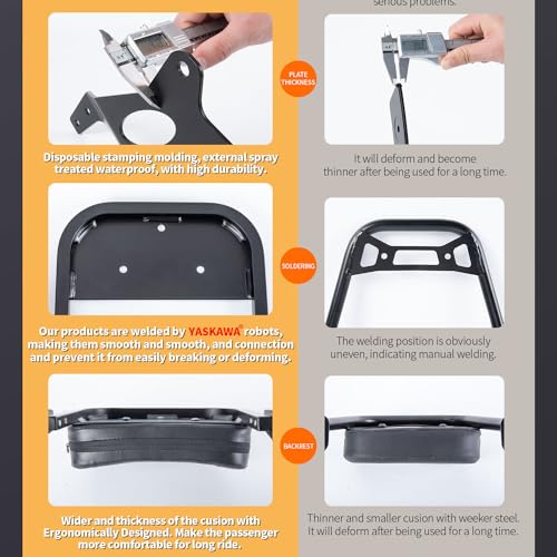 FATExpress Motorcycle Accessories Rebel CMX1100 CM1100 21-24, Rear Passenger Backrest Back Rest Cushion Seat Pad Detachable Sissy Bar Sissybar Adapter for CM 1100 CMX 2021 2022 2023 2024 - Image 5