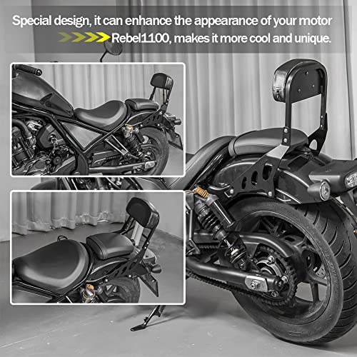 FATExpress Motorcycle Accessories Rebel CMX1100 CM1100 21-24, Rear Passenger Backrest Back Rest Cushion Seat Pad Detachable Sissy Bar Sissybar Adapter for CM 1100 CMX 2021 2022 2023 2024 - Image 2