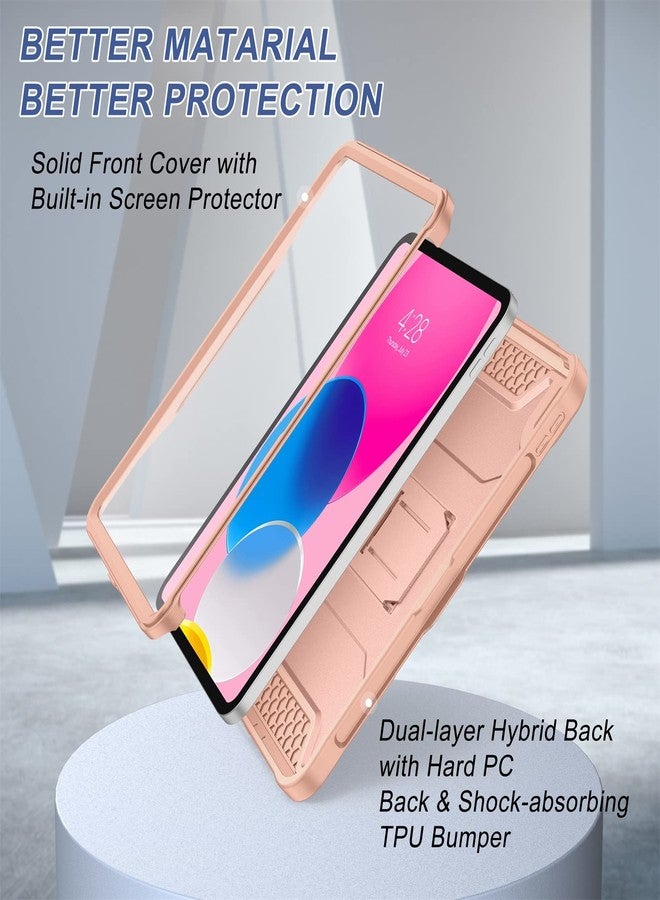 Soke Case for iPad (A16) 11th Generation 11-inch 2025, iPad 10th Generation 10.9-inch 2022, with Built-in Screen Protector and Kickstand, Rugged Full Body Protective Cover - New Rose Gold - Image 4