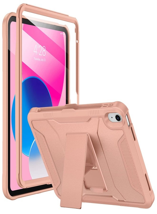 Soke Case for iPad (A16) 11th Generation 11-inch 2025, iPad 10th Generation 10.9-inch 2022, with Built-in Screen Protector and Kickstand, Rugged Full Body Protective Cover - New Rose Gold - Image 1