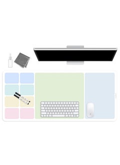 Loukin Erasable Dry Erase Desk Mat, Mouse Pad, Writing White Board, Non-Slip Desktop Protector For Office, Home, School (Includes 2 Wet Erase Markers & Cleaning Cloth) 32"X14"  - Image 1