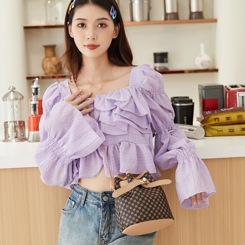 Printed Small Bucket Bag 2023 New Bag Mini Bags Mini Bags Classic Shoulder Bag - Image 5