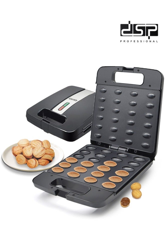 DSP Electric Walnut Cake Maker, 1400W Automatic Mini Nut Waffle Bread Machine with Double Sided Heat, Automatic Temperature Control,Indicator Lights & Non Slip Feet, for Nut Cookies Make,KC1154 - Image 1