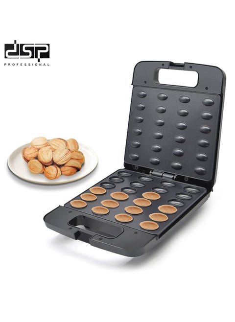 Electric Walnut Cake Maker, Automatic Mini Nut Waffle,Non-Stick Doughnut Maker,Double-Sided Heating, Indicator Lights,Skid Resistant Feet,1400W KC1154