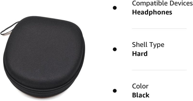 Vertus ® Headphone Hard Protective Storage Case for Boat New Launch Rockerz 650 Pro Bluetooth Wireless Over-Ear Headphones (Black) (Headphone Not Included) - Image 3