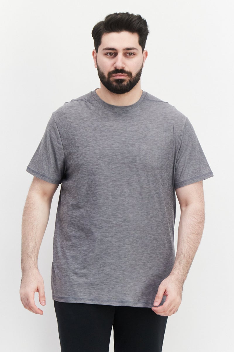 Layer 8 Men Sportswear Fit Training Top, Grey - Image 1