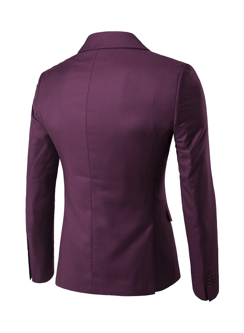 Shougu Fashionable And Versatile Business Solid Color Men's Suit Set Two-piece Set  - Image 2