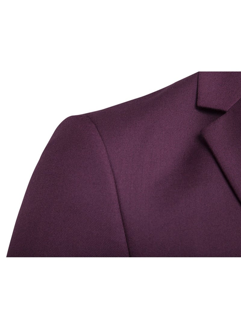 Shougu Fashionable And Versatile Business Solid Color Men's Suit Set Two-piece Set  - Image 3