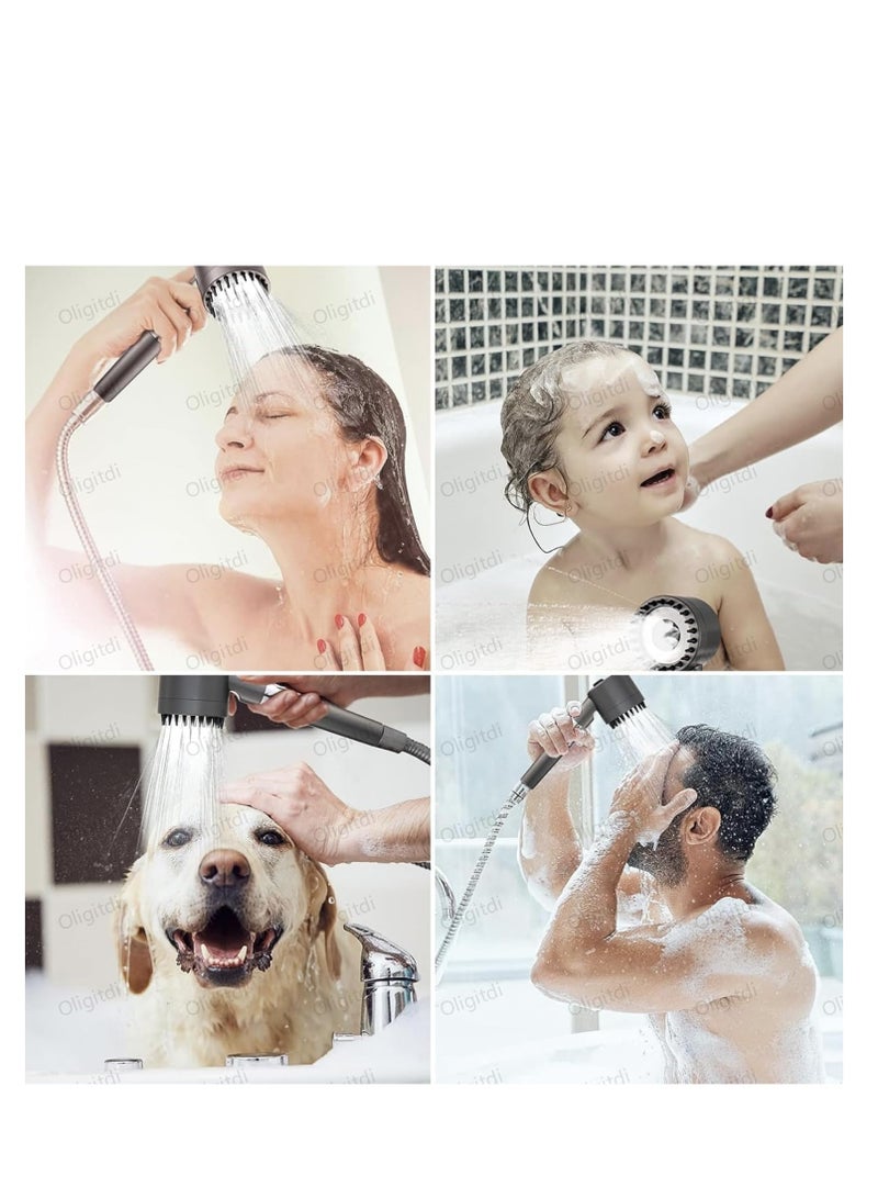 رأس دش يدوي للحمام، تدفق مياه عالي الضغط، زر واحد لضبط الدش اليدوي للحمام  - Image 2