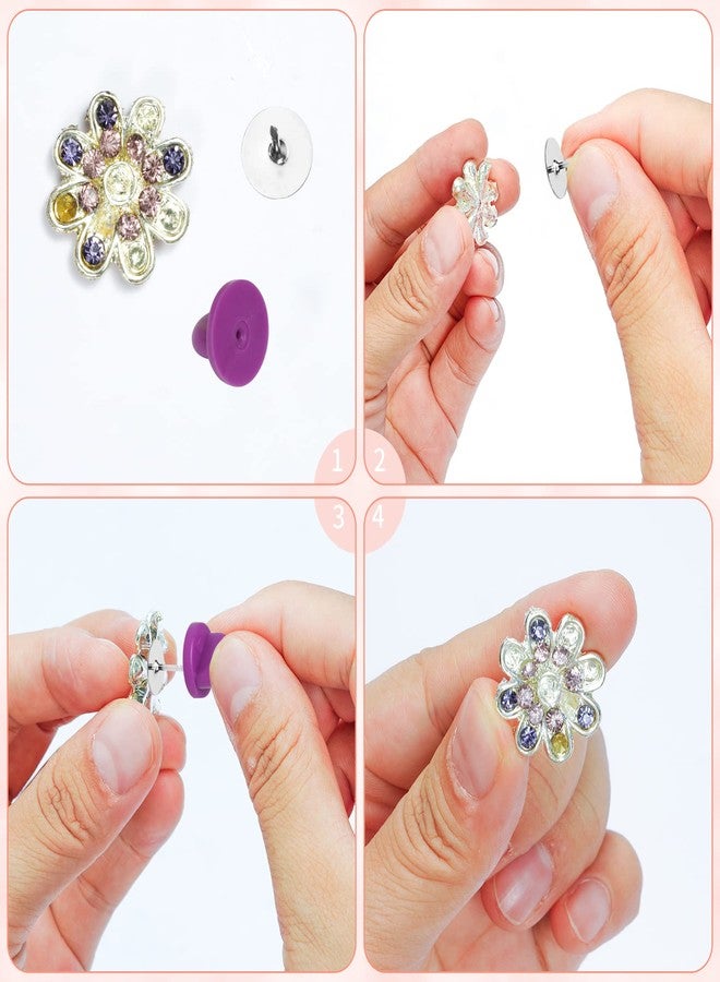 Heliltd 400pcs PVC Rubber Pin Backs Heliltd Butterfly Clutch Pins Tie Tacks Blank Pins for Uniform Badges Backing Holder Clasp Lapel Pin Enamel Pins(200 Sets) - Image 4