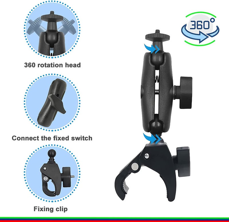Adofys Motorcycle Accessory Bundle Compatible with Insta360 ONE X5, X4, X2, X3, ONE X, ONE R, RS, Gopro Hero 13/12/11/ & 9 Max, Fusion, DJI OSMO Action 5pro/4/3 & 2 Camera - Image 2