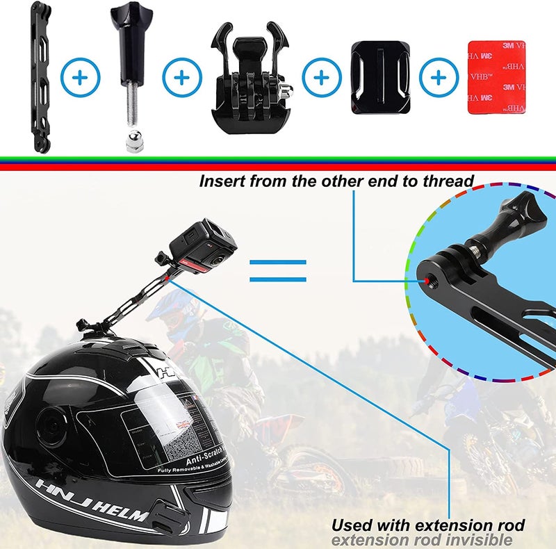Adofys Motorcycle Accessory Bundle Compatible with Insta360 ONE X5, X4, X2, X3, ONE X, ONE R, RS, Gopro Hero 13/12/11/ & 9 Max, Fusion, DJI OSMO Action 5pro/4/3 & 2 Camera - Image 5