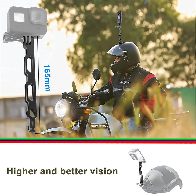 Adofys Motorcycle Accessory Bundle Compatible with Insta360 ONE X5, X4, X2, X3, ONE X, ONE R, RS, Gopro Hero 13/12/11/ & 9 Max, Fusion, DJI OSMO Action 5pro/4/3 & 2 Camera - Image 4