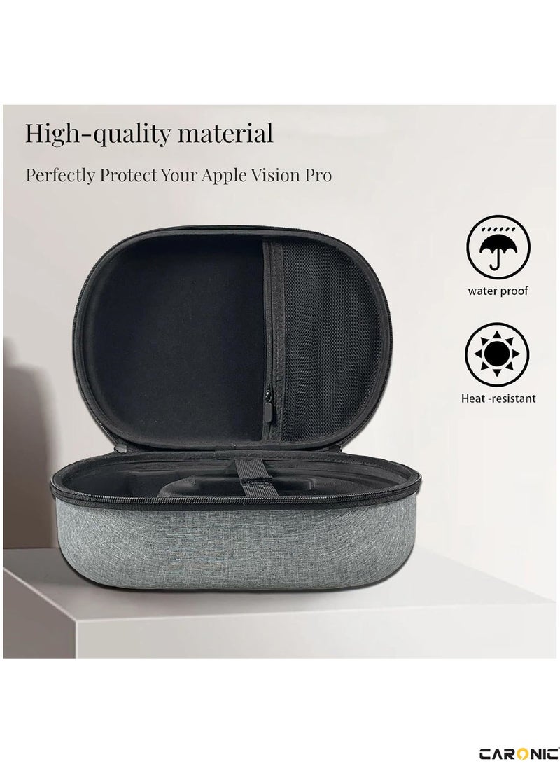 CARONIC Carrying Case For Apple Vision Pro Shockproof Travel Bag Compatible With Vision Pro Accessories Handheld Travel Case Portable Storage Bag - Image 5