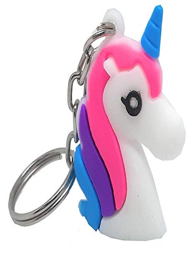 Aura Unicorn Gifts for Girls Women Silicone Multicolor Key Chain - Image 1