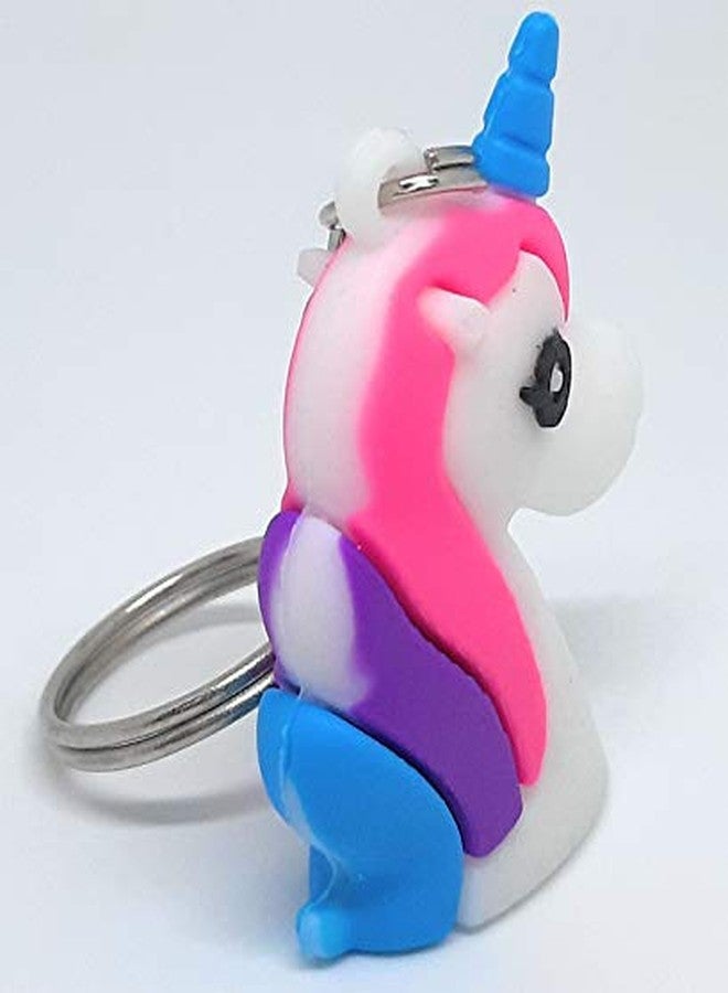 Aura Unicorn Gifts for Girls Women Silicone Multicolor Key Chain - Image 5