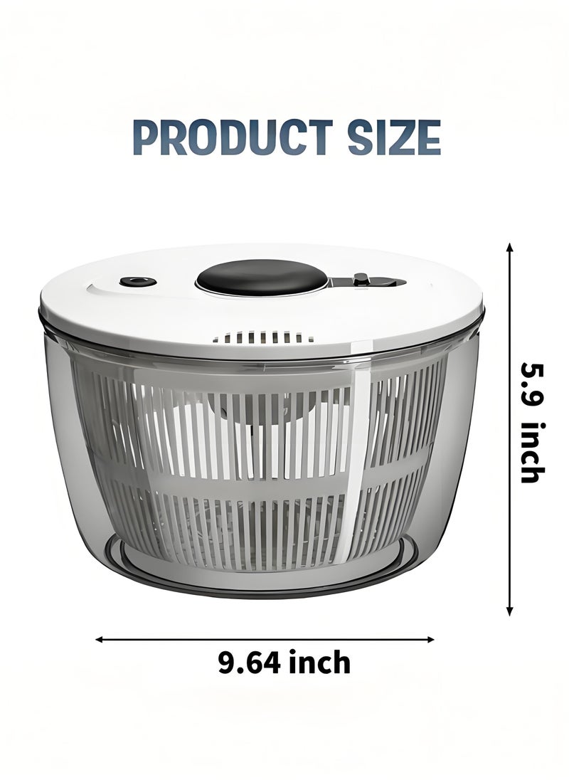CHHQLZS - Salad Spinner, Multifunction Manual Salad Spinner, Lettuce Dryer and Vegetable Washer, Draining Lettce and Vegetable with Ease for Lettuce, Fruits and Vegetables, 5L - Image 1
