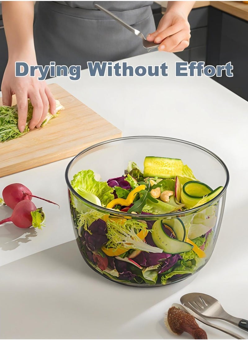 CHHQLZS - Salad Spinner, Multifunction Manual Salad Spinner, Lettuce Dryer and Vegetable Washer, Draining Lettce and Vegetable with Ease for Lettuce, Fruits and Vegetables, 5L - Image 1