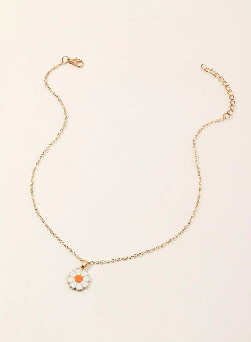 Girls Flower Charm Necklace  - Image 1