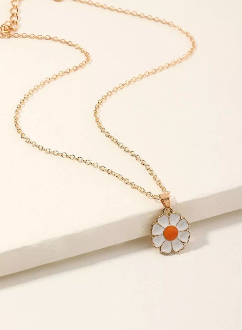Girls Flower Charm Necklace  - Image 3