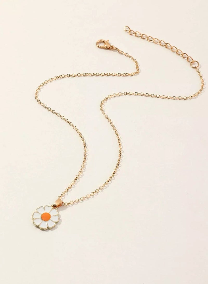 Girls Flower Charm Necklace  - Image 2