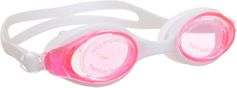Silicone Swimming Goggles With Ear Plugs - Pink White