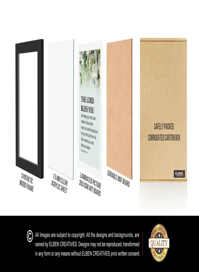 Elben Creatives: The Lord bless you and keep you: the Lord make his face shine upon you and be gracious. Numbers 6: 24-26. Bible Verse Photo Frame, Home Décor - Image 4