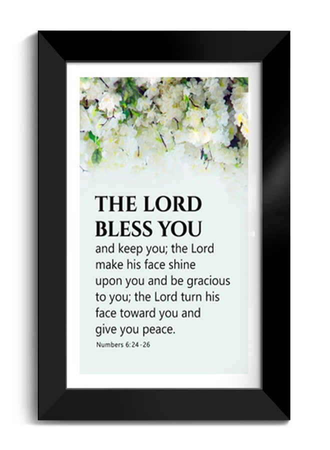 Elben Creatives: The Lord bless you and keep you: the Lord make his face shine upon you and be gracious. Numbers 6: 24-26. Bible Verse Photo Frame, Home Décor - Image 1