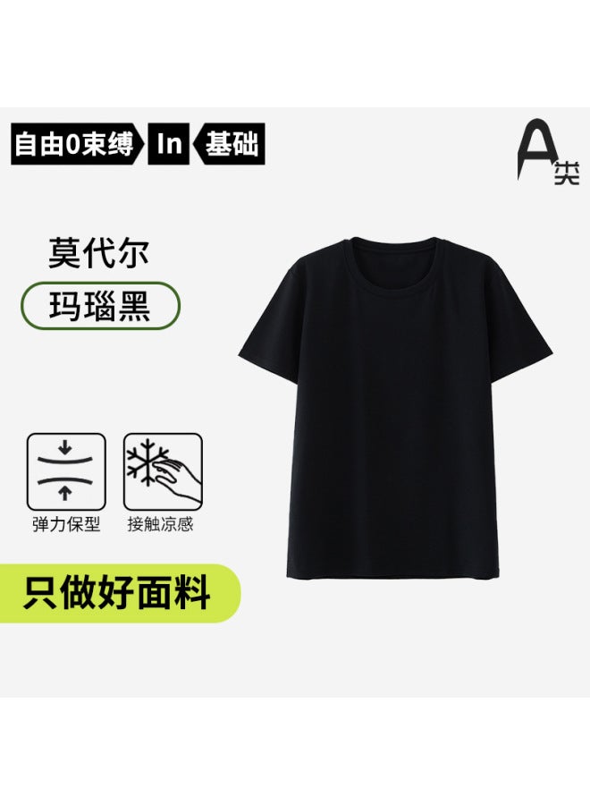 Class A Cotton Mo Women's T-shirt Summer Cool Short-sleeved Women's T-shirt Lyocell Tencel Versatile Casual T-shirt Short-sleeved