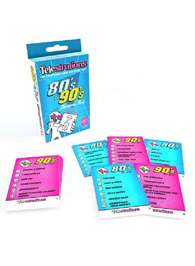 USAopoly Telestrations 80S/90S Expansion Pack ; Featuring 600 Totally Awesome Words Phrases And References ; Great New Addition To Telestrations Party Game - Image 3