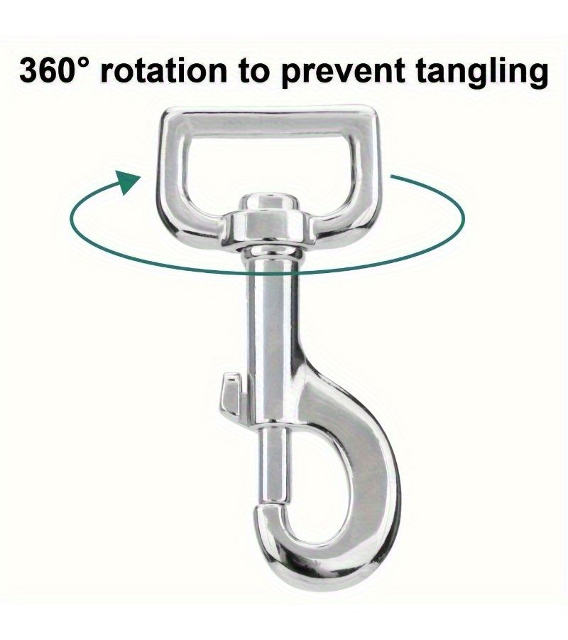 5pcs Heavy Duty Stainless Steel 360 Degree Rotating Swivel Snap Hooks For Dog Leash Backpack Harness Tow Rope Gym Gear - Image 4