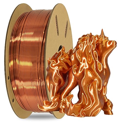OEM MIKA3D 1.75mm Silk Metalic Shiny Red Copper PLA 3D Printer Filament, Widely Support for Most 3D Printing Printer, 2.2lbs 1KG 1.75mm Silk PLA 3D Printing Material - Image 1