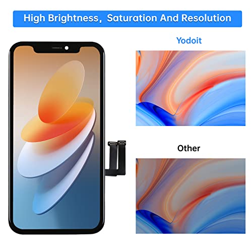 Yodoit for iPhone 11 Screen Replacement Kit Full HD COF LCD Display 3D Touch Digitizer Frame Full Assembly with Repair Tool for Model A2111, A2223, A2221 Black 6.1inch - Image 3