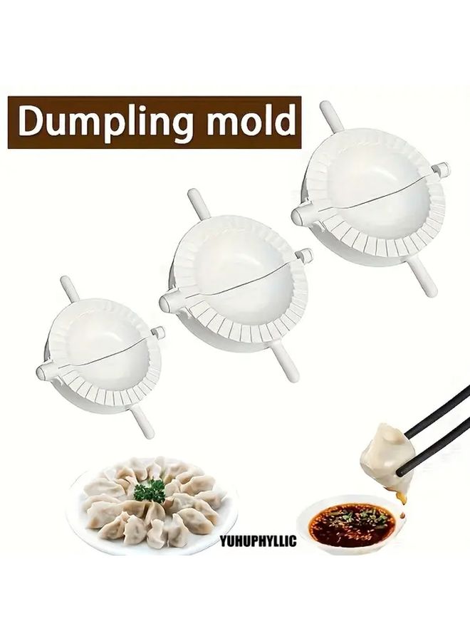 Manual Dumpling Mold Set Heavy Duty Portable Dough Press Multi Shape For Homemade Wontons Potstickers Asian Cuisine Pie Crusts Easy Clean Plastic Medium Dumpling Mold - Image 1