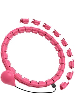 RATSAW Smart Weighted Fitness Hoops 2 in 1 Weight Loss Massage Fitness Circles 24 Section Adjustable Weighted Hula Hoop Fit Hoop with Small Ball Auto Rotate 360 Degree Suitable for Adults  - Image 1