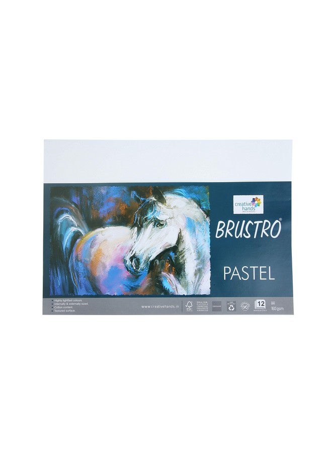 Brustro Artists Pastel Papers 160 GSM A4 White 2 Packets (Each Packet Contains 12 Sheets) - Image 1