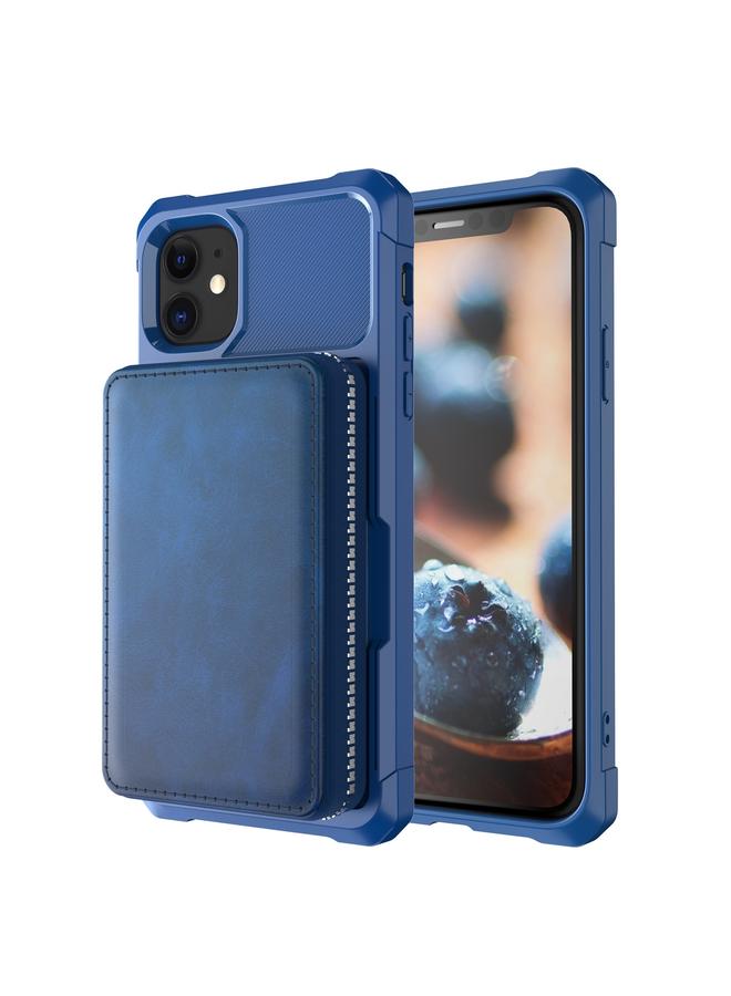 اس-توب جراب لهاتف iPhone 11 محفظة بسحاب وحقيبة بطاقات وغطاء خلفي من البولي يوريثان - Image 2