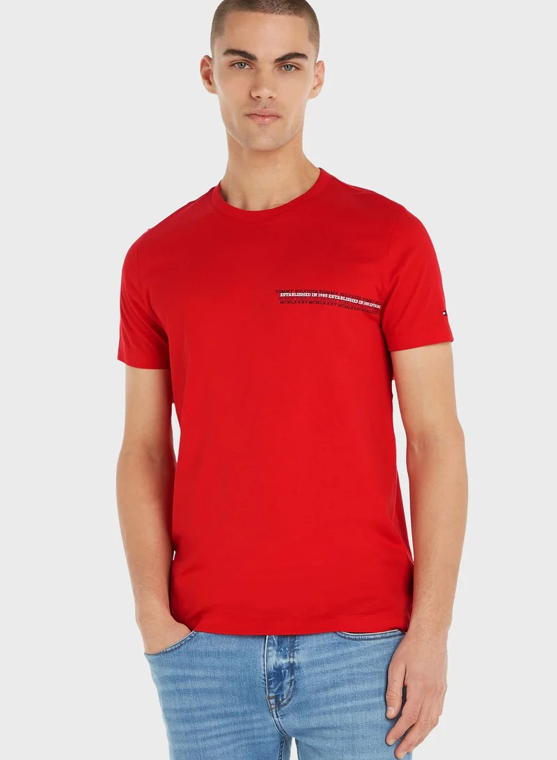 TOMMY HILFIGER Logo Crew Neck T-Shirt