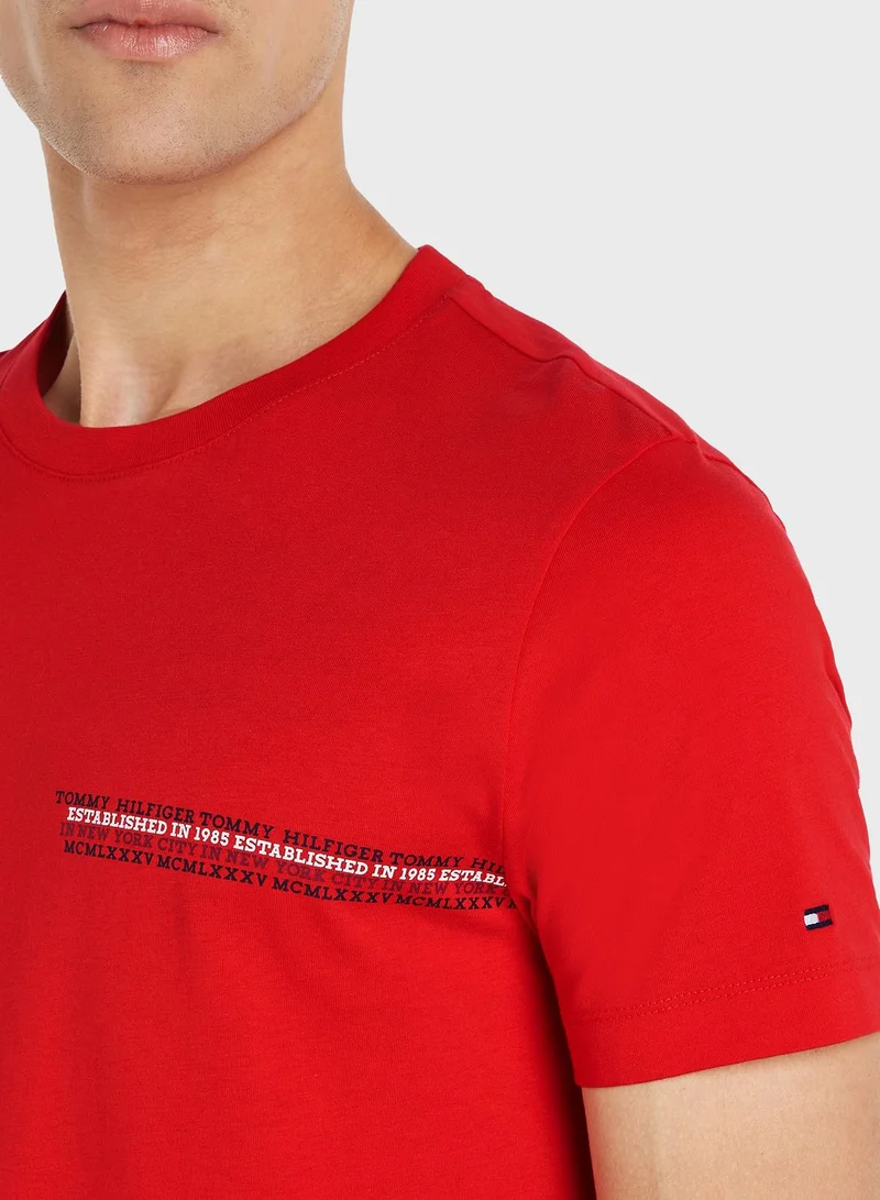 TOMMY HILFIGER Logo Crew Neck T-Shirt