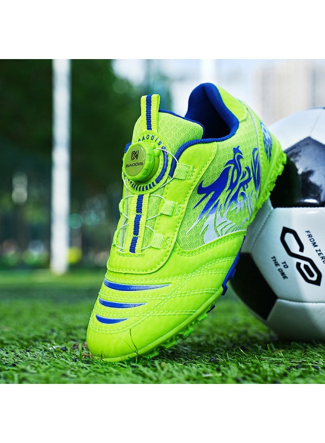 Children's Soccer Shoes For Boys, Tf Cleats With Rotating Buckle, Specially Designed For Elementary School Students, Breathable Compeion And Training Shoes For Girls
