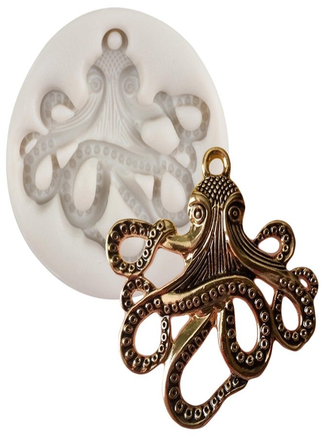 MINFEIDMS Octopus Silicone Mold Squid Fondant Molds For Cake Decorating Cupcake Topper Candy Chocolate Gum Paste Polymer Clay - Image 1