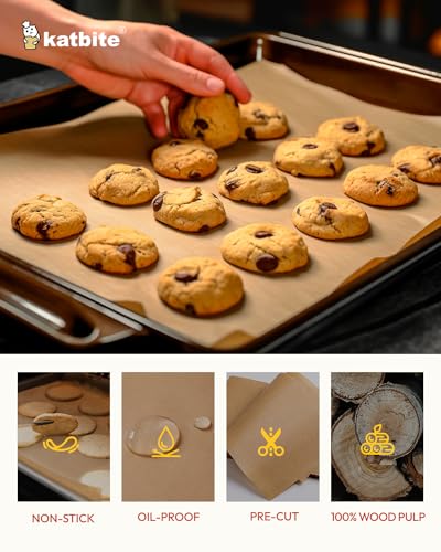Katbite 200Pcs 9x13 inch Heavy Duty Unbleached Parchment Paper, Parchment Paper Sheets for Baking Cookies, Cooking, Frying, Air Fryer, Grilling Rack, Oven(9x13 Inch) - Image 4