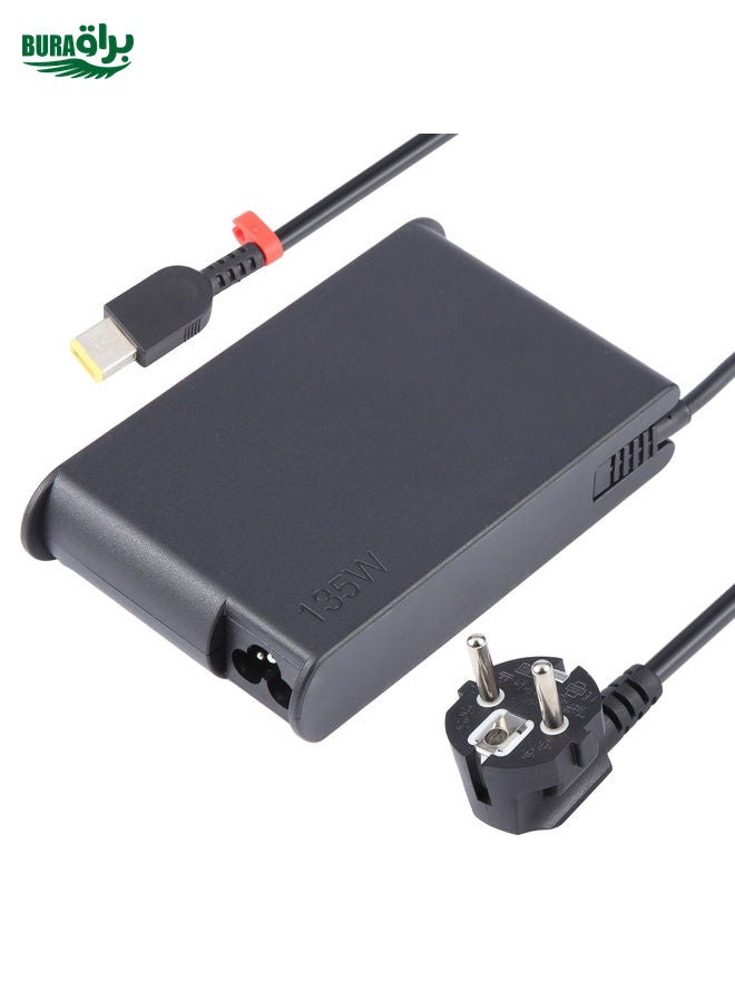 BURAQ 135W 20V 6.75A Laptop Notebook Power Adapter For Lenovo Big Square USB, Plug:EU Plug - Image 1